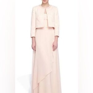Tahari ASL chiffon mother of the bride dress with crop jacket